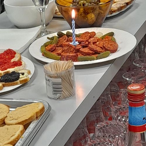 La bougie est allumée.