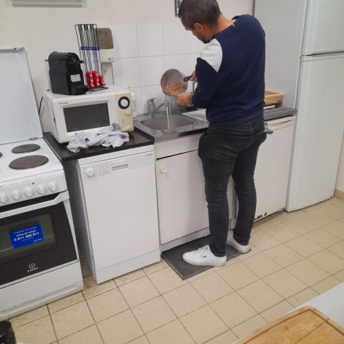 Cédric au fourneau.