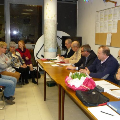 Une partie des membres du bureau en présence de Maxime Gagliardi et Philippe Thieffine.