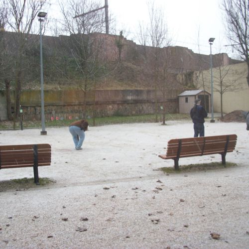 Le tête à tête du 23 février sur un terrain heureusement moins enneigé qu'en janvier.