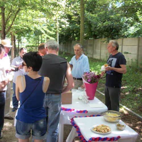 Première phase avec l'apéro (punch fait maison par Steve et rosé pamplemousse).