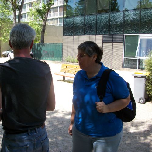 Isabelle accueillie par Eric.