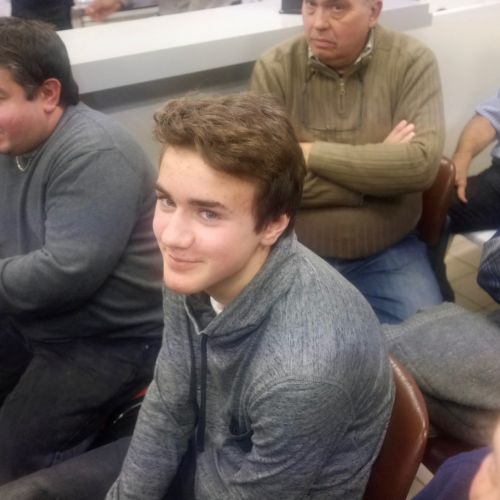 Flavien, qui a participé avec entrain, et Daniel qui n'a pas démérité avec sa cuillère en bois.