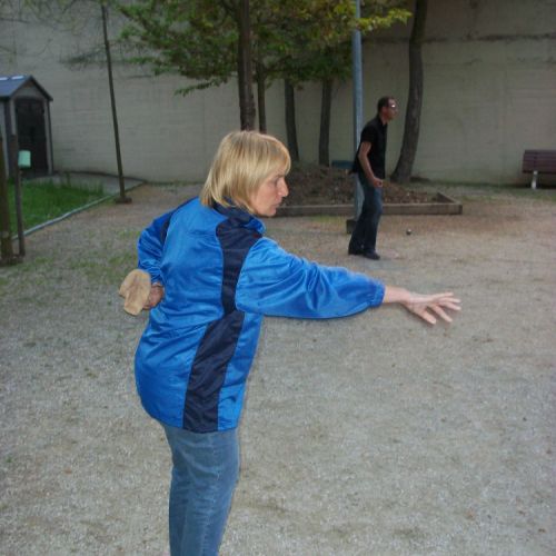 Cathy en pleine action.