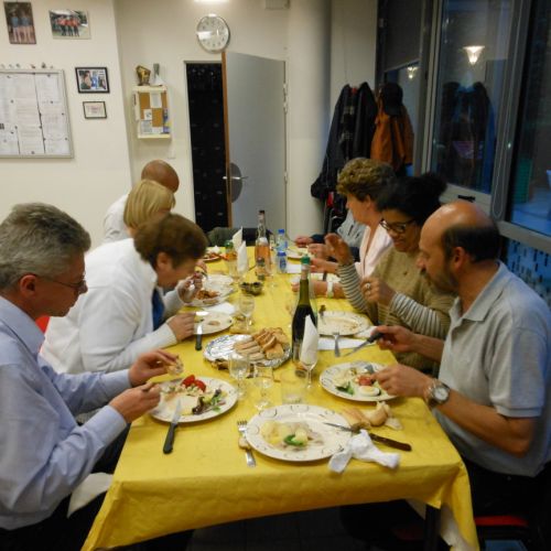 Le deuxième table (Eric, Isabelle, Cathy, Steve, Pat, Mireille, Annie et Jacques).